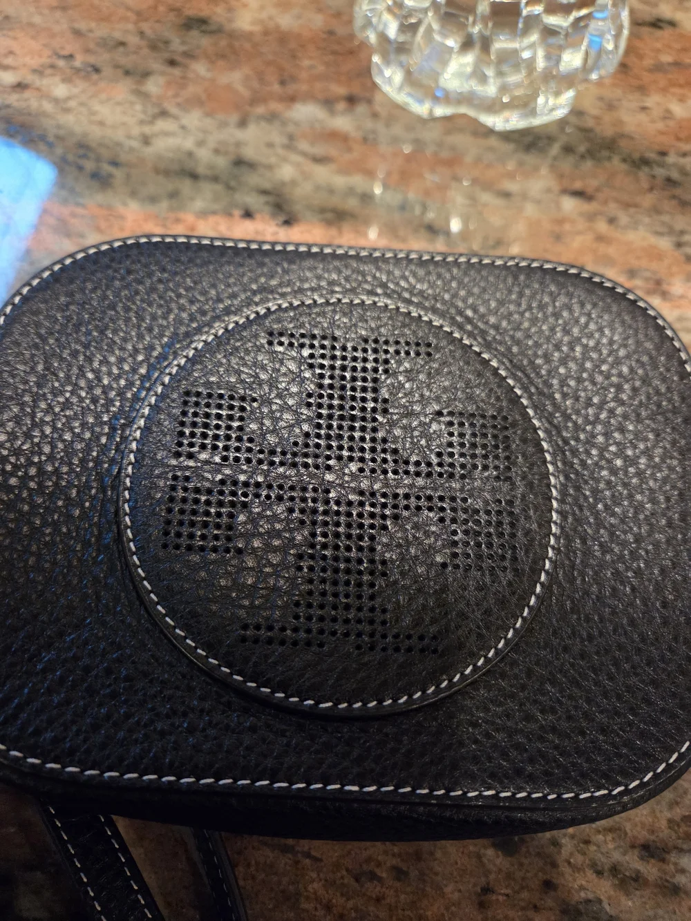 Tory Burch Black Leather Crossbody Bag with Card Holder